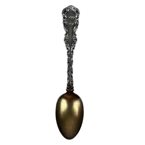 Louis XV Demitasse Spoon Whiting Mfg Co Sterling Silver Pat 1891 Mono M ... - $18.34