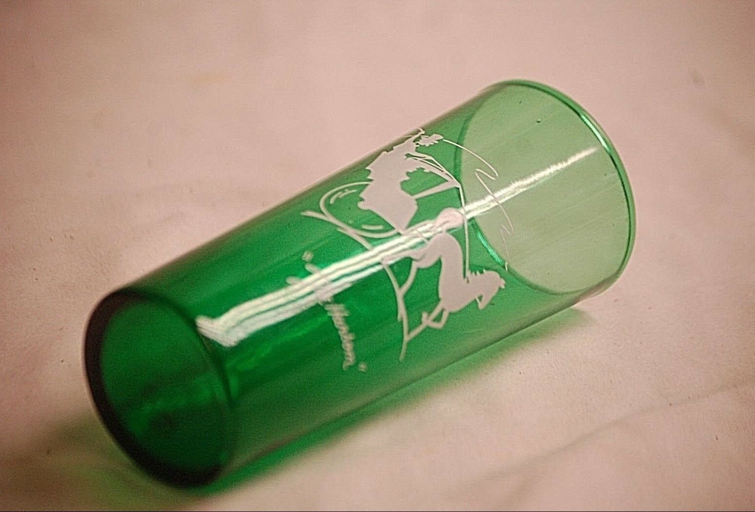 Old Vintage Anchor Hocking Forest Green Ice Tea Glass Tumbler The Hansom... - $12.86