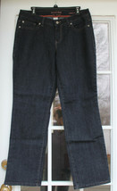 SONOMA Modern Straight Jeans Women’s 12 Short  32x29 Dark Rinse Denim Stretch  - £15.98 GBP