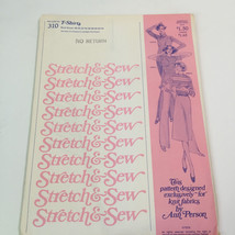Stretch &amp; Sew # 310 T-Shirts Bust Size 28-44 - $12.86