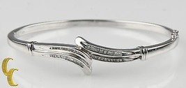 Women&#39;s Sterling Silver Channel Set Diamond Bangle Bracelet Gift for Her - £187.17 GBP