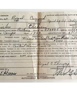 Central Maine Power 1937 Automobile Authorization Certificate Pontiac DW... - $643.76 MXN