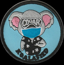 KOALAFIED MASK CDWAR BLACK MILITARY HOOK &amp; LOOP ROUND EMBROIDERED PATCH - £22.80 GBP