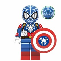 Spider-Man X Captain America Marvel Super Heroes Custom Minifigures Toys Gifts - £2.30 GBP