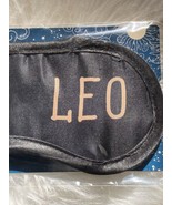 Leo Zodiac Astrology Sign Black Satin Sleep Blackout Eye Mask Light Blocker - £8.61 GBP