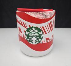 Starbucks 2021 Holiday Ceramic Double Wall Tumbler Candy Cane Stripe w/ ... - $17.99