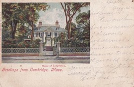 Cambridge Massachusetts MA Longfellow Home 1903 UDB Boston Roxbury Postcard C25 - £2.33 GBP