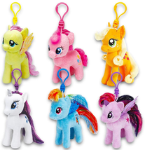 Ty My Little Pony - Collection of 6 pieces 4&quot; Inch Plush with Clip - $48.51