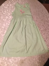 Bonnie Jean dress-Girls-Size 7-green sleeveless dress-Easter - $17.99