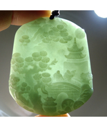 35 g Jadeite Jade Pendant (Landscape Carving) - $23.00