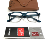 Ray-Ban Eyeglasses Frames RB4362V 8146 Blue Clear Square Asian Fit 53-18... - $79.19