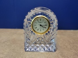 Waterford Crystal Clock Small Desktop Paperweight 3.5&quot; Original Sticker ... - £23.82 GBP