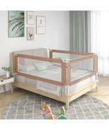 Toddler Safety Bed Rail Taupe 200x25 cm Fabric - £29.62 GBP