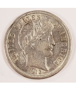 1913 10C Barber Dime About Hors-Circulation Au État, Excellent Oeil Appeal - $1,498.21 MXN