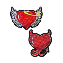 Pastease Angel &amp; Devil Heart: Red Glitter Hearts with Wings, Halo, Horns &amp; Tail  - £14.92 GBP