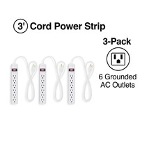 Staples 6-Outlet Power Strip 3' Cord White 24353924 - £39.81 GBP