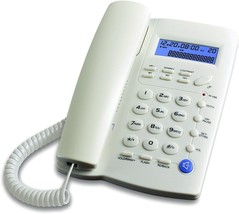 Y043 Corded Landline Telephone For Home, Caller Id/Call Waiting,, Off-White - $37.97