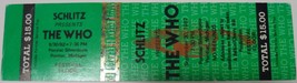 The WHO 1982 Full Ticket Rich Stadium Buffalo Vintage Large VG+ Townsend... - $19.77
