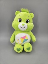Care Bear Do Your Best Bear Plush Green Lime Kite Basic Fun 14&quot; 2021 Soft EUC - £8.16 GBP