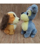 LADY &amp; THE TRAMP • 2 VINTAGE Walt Disney World 8&quot; Plush Stuffed Animals ... - $35.26 CAD