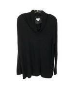 NWT Womens Size Medium J. Jill Black Embellished Cowl Neck Tunic Sweater - £31.32 GBP