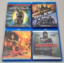 Lockout, Rambo, XXX &amp; G.I. Joe Rise Of Cobra Blu-ray Lot  - £10.76 GBP