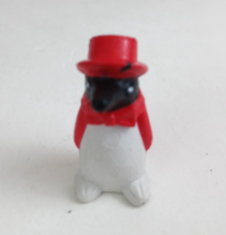 Vintage Penguin In Red Top Hat &amp; Suit 1.5&quot; Collectible Toy Mini Figure - $5.81