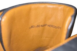 Bally Switzerland Leather High Top Sneakers Black Red Stripe Men’s US 9 Designer image 4