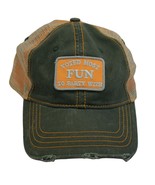 Cap Hat Distressed Mesh Voted Most Fun To Party With Green Orange - £15.72 GBP