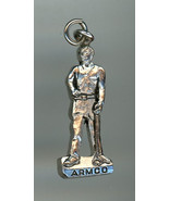 Vintage advertising premium charm for ARMCO man tongs tool - $269.53 MXN