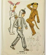 Vintage Butterick # 5104 Childrens Costume Size 12 UNCUT Bunny Space Man Leopard - £11.77 GBP