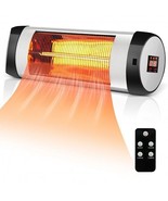 1500W Wall-Mounted Electric Heater Patio Infrared Heater with Remote Con... - €127,80 EUR