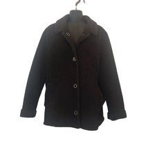 Jones New York Womens Brown Sherpa Fleece Polyester Toggle Barn Coat Lar... - £62.75 GBP
