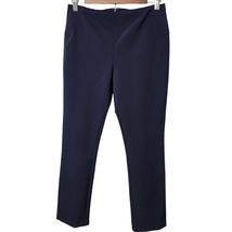 Veronica Beard Navy Blue Size 10 Back Zip Scuba Cropped Pants  - £71.44 GBP