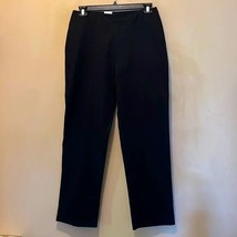 Women’s 100% Cotton Black Izod Chinos Flat Front Size 12 Slacks Trousers - £16.82 GBP