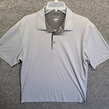 Greg Norman Men&#39;s Sz L Black White Play Dry Striped Short Sleeve Polo Shirt - £12.88 GBP