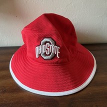 Ohio State Buckeyes OSU Panama Pail Bucket Hat Scarlet Red One Size - £23.32 GBP