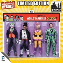 Dc Comics Retro 8 Inch Action Figures Official World'S Greatest Villains! 4 Pack - £116.17 GBP