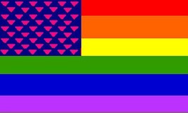 Rainbow USA Triangle Flag - 3x5 Ft - $16.99