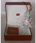 BACCARAT LEAD CRYSTAL IRIDESCENT 3-D ‘AURORA BOREALIS&#39; ORNAMENT+PRESENTA... - $48.51