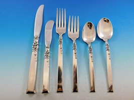 Silver Rose by Oneida Sterling Silver Flatware Set for 12 Service 80 Pieces - $3,430.35