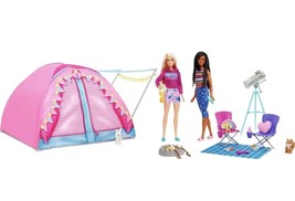 Barbie It Takes Two Camping Playset with Tent, 2 Dolls &amp; 20 Pieces - £66.05 GBP