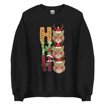 HO HO HO Santa American Shorthair Christmas Sweatshirt | Cat Lover Unisex Sweats - £22.64 GBP+