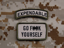 Expendable Tab &amp; Go F*** Yourself Multicam Morale Patch Set Seal Devgru Us Army - $9.95