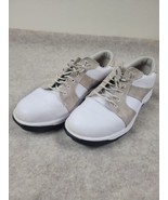 Foot Joy Golf Shoes Womens 7.5 Contour Series Golf Spikes 94062 White Tan - £15.79 GBP