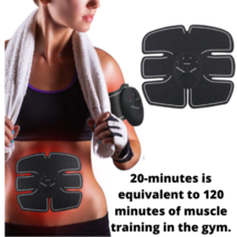 ABS Stomach Muscle Trainer Stimulator Abdominal Slimming Electric Ab Toner - £23.50 GBP
