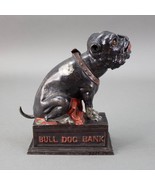 J &amp; E Stevens Cast Iron Bull Dog Bank Coin On Nose (Red Blanket) Cir. 18... - £4,113.27 GBP