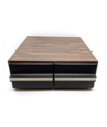 Kenmark Industries Vintage 24 Count Wood Grain 2 Drawer Cassette Tape Ho... - $17.58 CAD