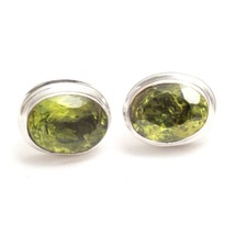 Studs Earrings Peridot Gemstone Earrings For Women 925 Sterling Silver - £18.69 GBP