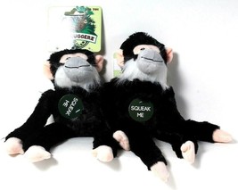 2 Count Chomper Tree Huggerz Squeaky Small Black Realistic Monkey Dog Toy - £18.95 GBP